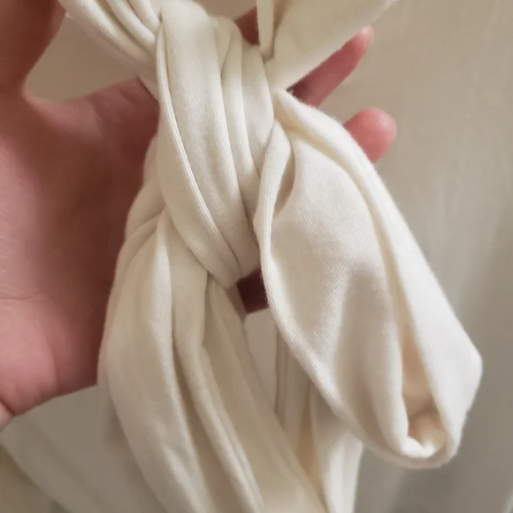 J. Crew Drapey Tie-Neck Top in Ivory S - Picture 3 of 5